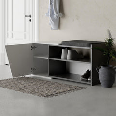Fiona Shoe Storage With Bench Width 104 cm – Anthracite,White