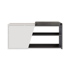 Fiona Shoe Storage With Bench Width 104 cm – Anthracite,White