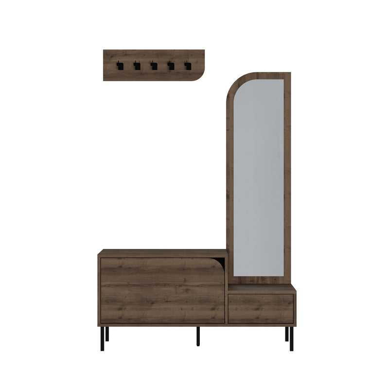 Mila Shoe Cabinet & Hanger Set – 3-in-1 Hallway Unit with Mirror - Additional Image 2