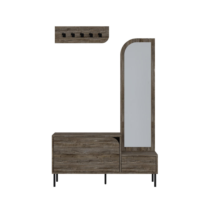 Mila Shoe Cabinet & Hanger Set – 3-in-1 Hallway Unit with Mirror - Additional Image 3