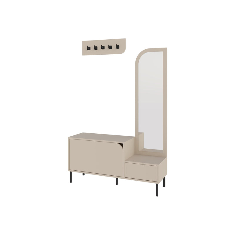 Mila Shoe Cabinet & Hanger Set – 3-in-1 Hallway Unit with Mirror - Additional Image 4