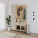 Acton Hall Stand with Shoe Storage – Sapphire Oak,Sandstone