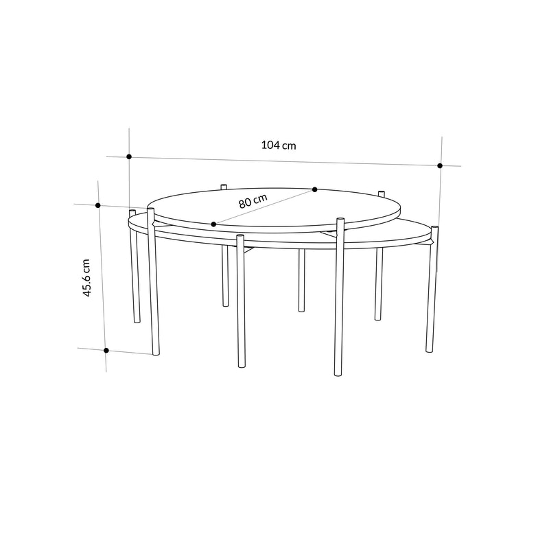 Odelia Round and Oval Coffee Table Set - Additional Image 7