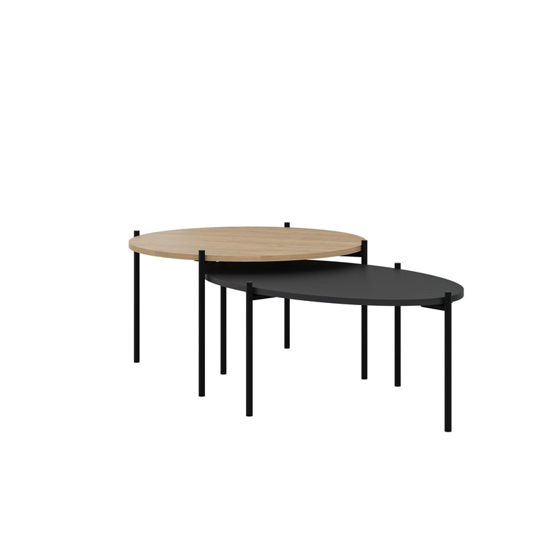 Odelia Round and Oval Coffee Table Set - Additional Image 1