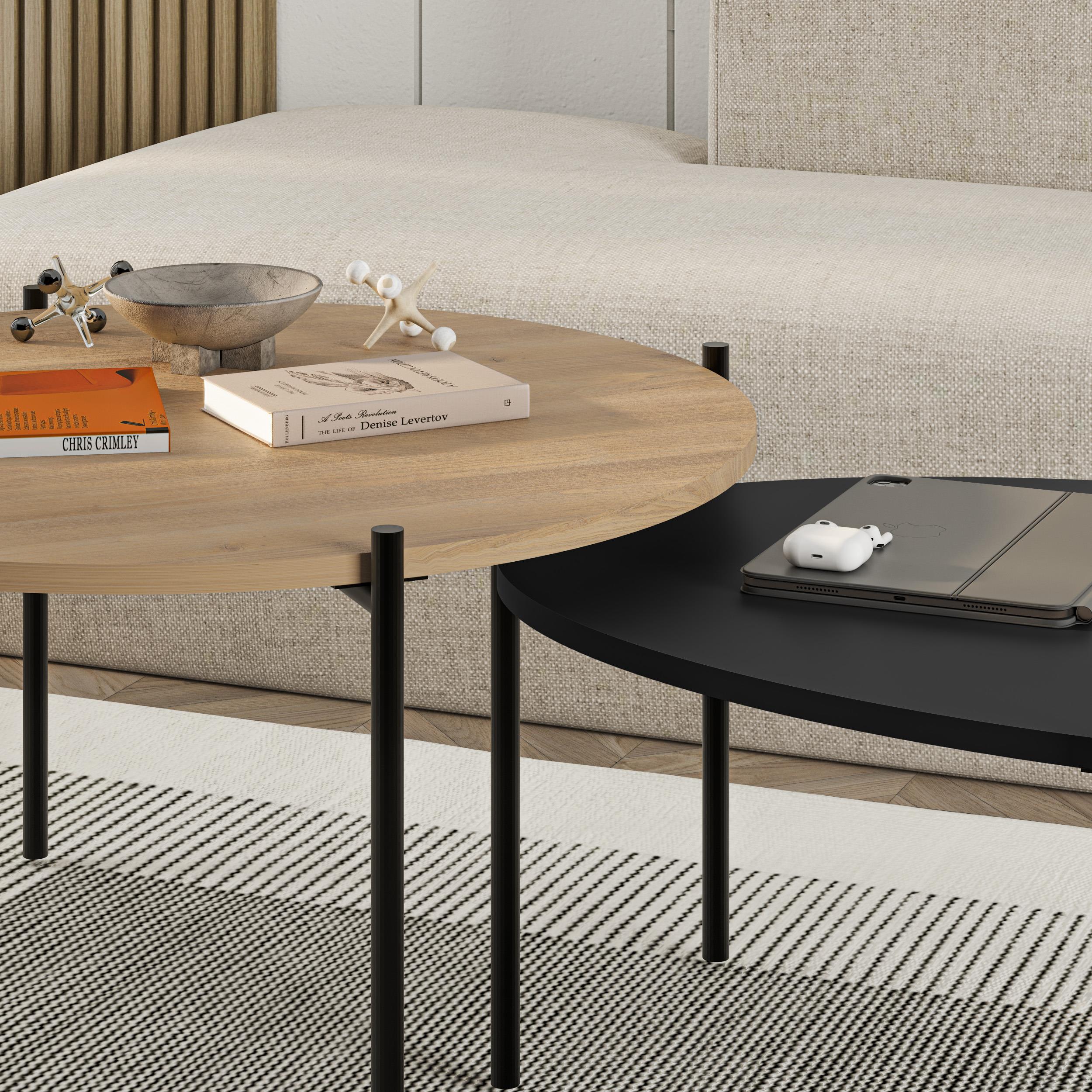 Odelia Round and Oval Coffee Table Set - Additional Image 8