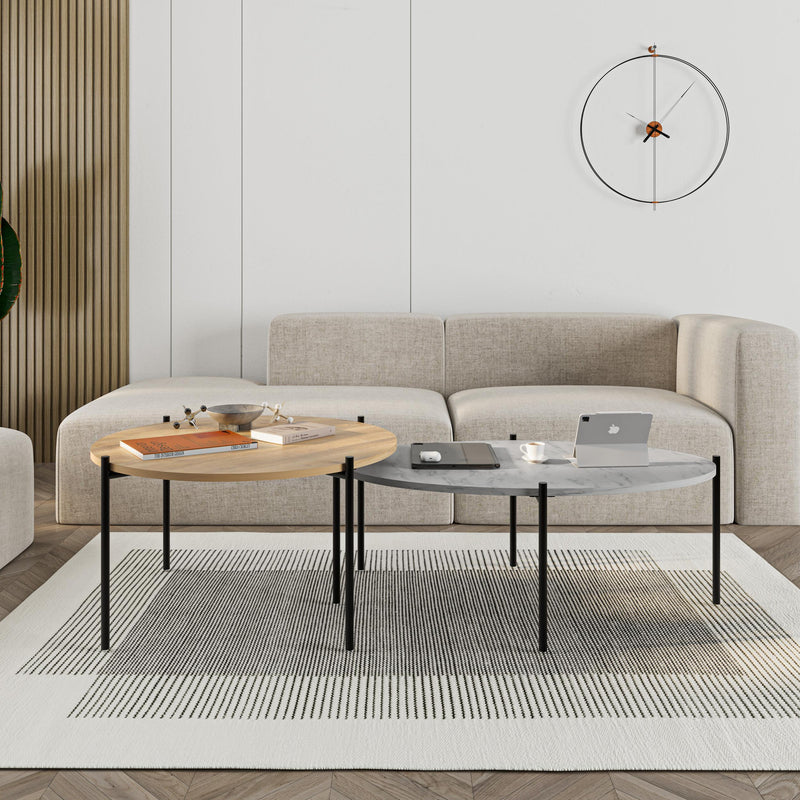Odelia Round and Oval Coffee Table Set - Additional Image 12