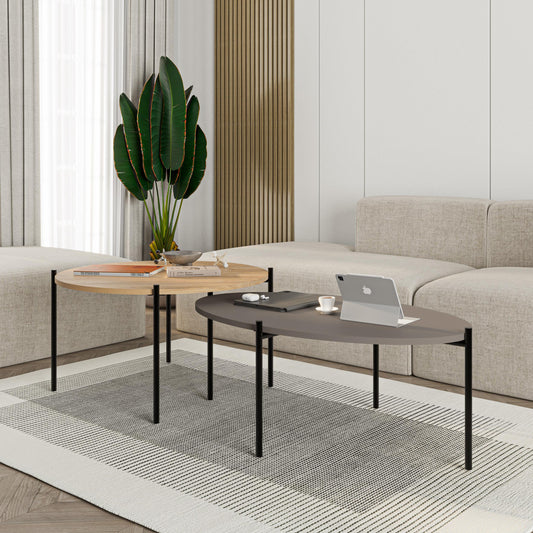 Odelia Round and Oval Coffee Table Set