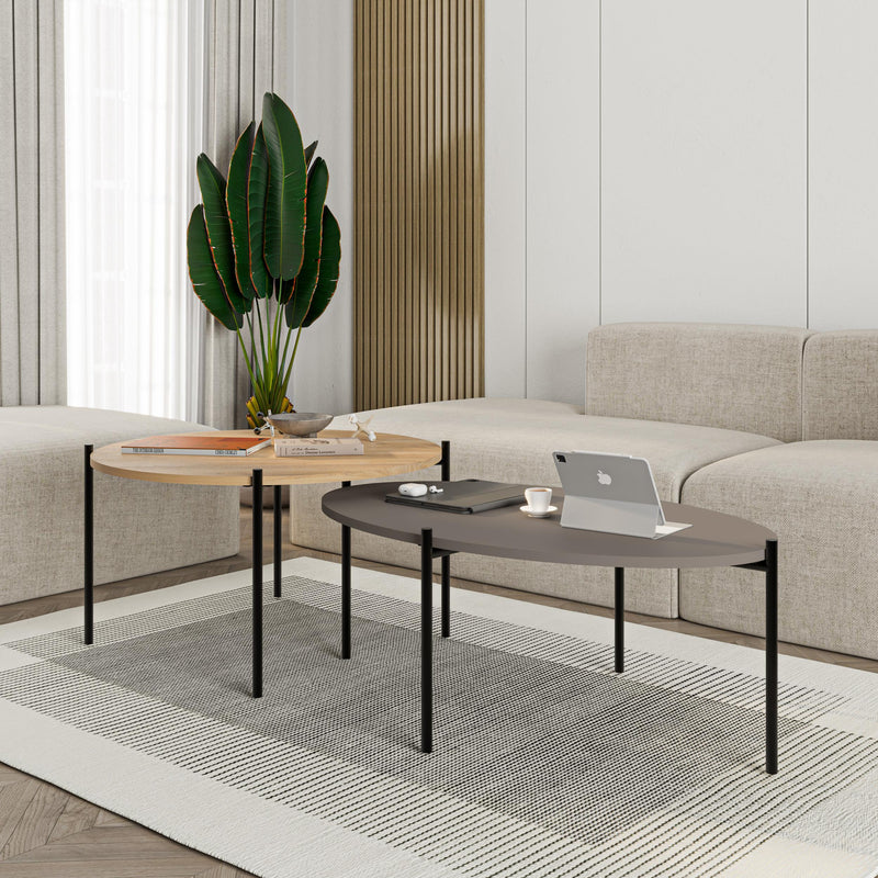 Odelia Round and Oval Coffee Table Set