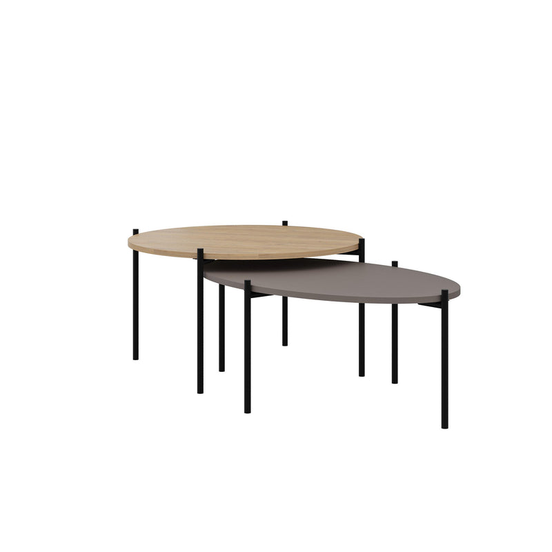Odelia Round and Oval Coffee Table Set - Additional Image 3