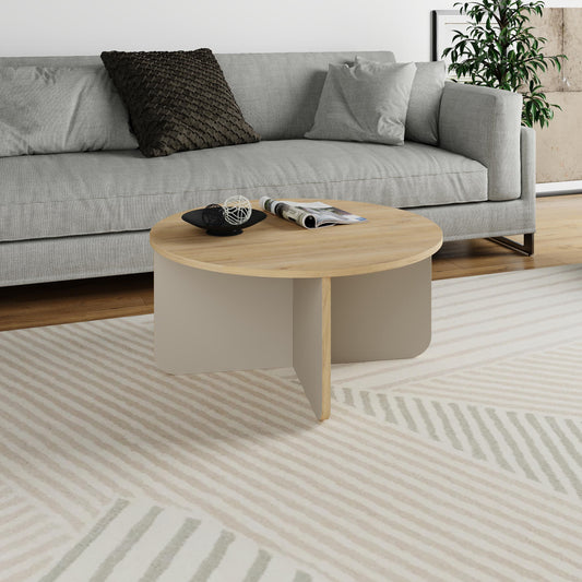 Hillary Round Coffee Table – 80 cm Modern Living Room Table