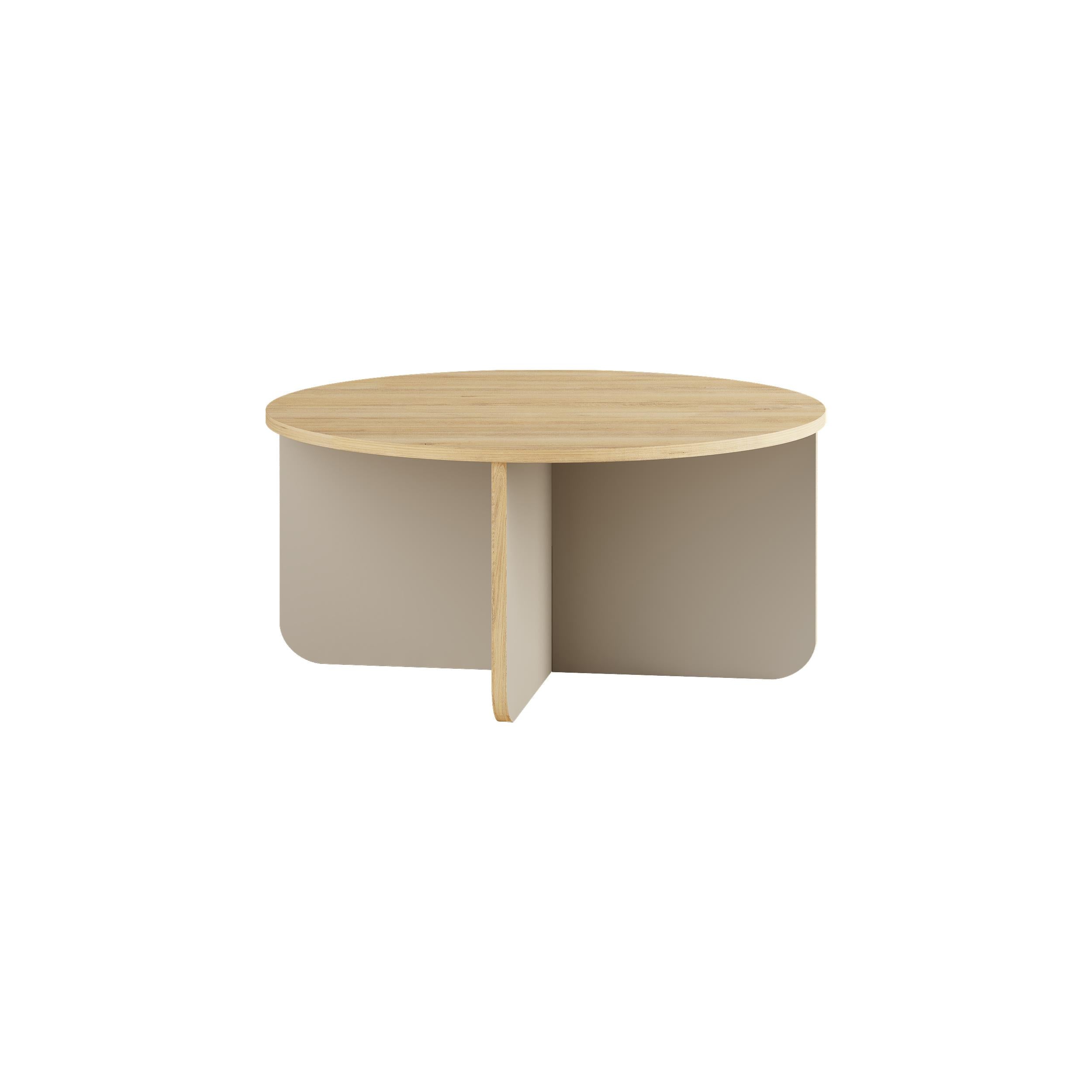 Hillary Round Coffee Table – 80 cm Modern Living Room Table - Additional Image 1
