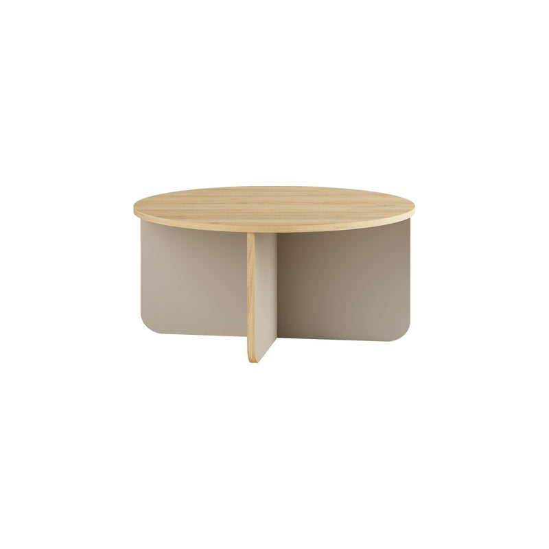 Hillary Round Coffee Table – 80 cm Modern Living Room Table - Additional Image 1