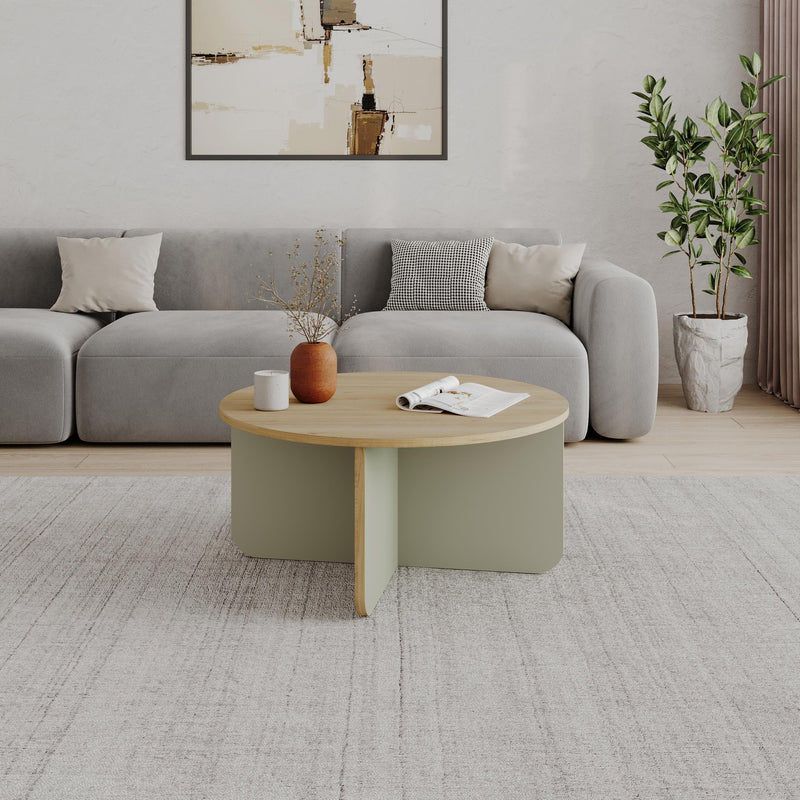Hillary Round Coffee Table – 80 cm Modern Living Room Table