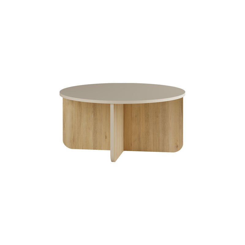Hillary Round Coffee Table – 80 cm Modern Living Room Table - Additional Image 3