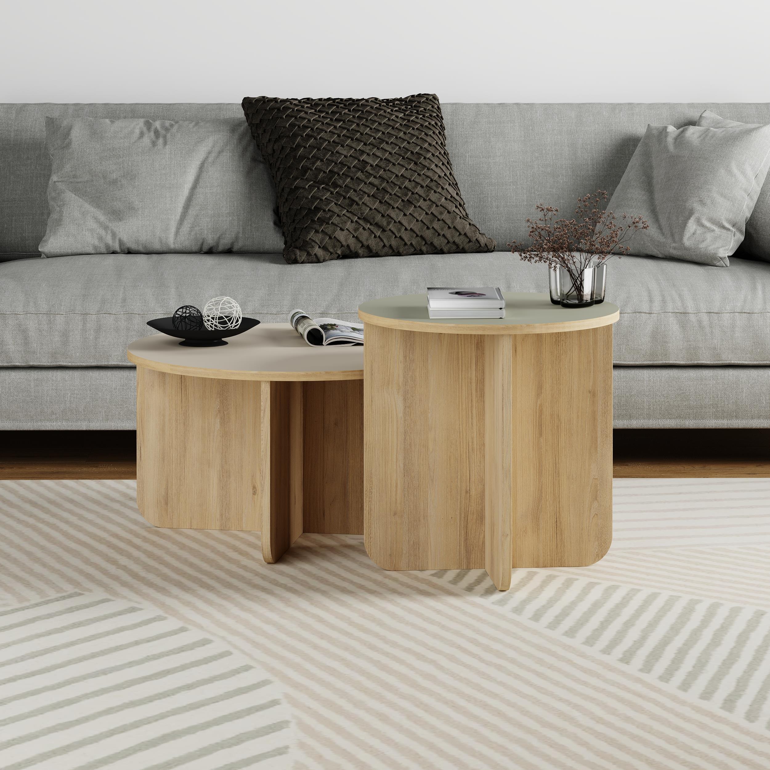 Hillary 2-Piece Coffee Table Set - styled in a living room setting