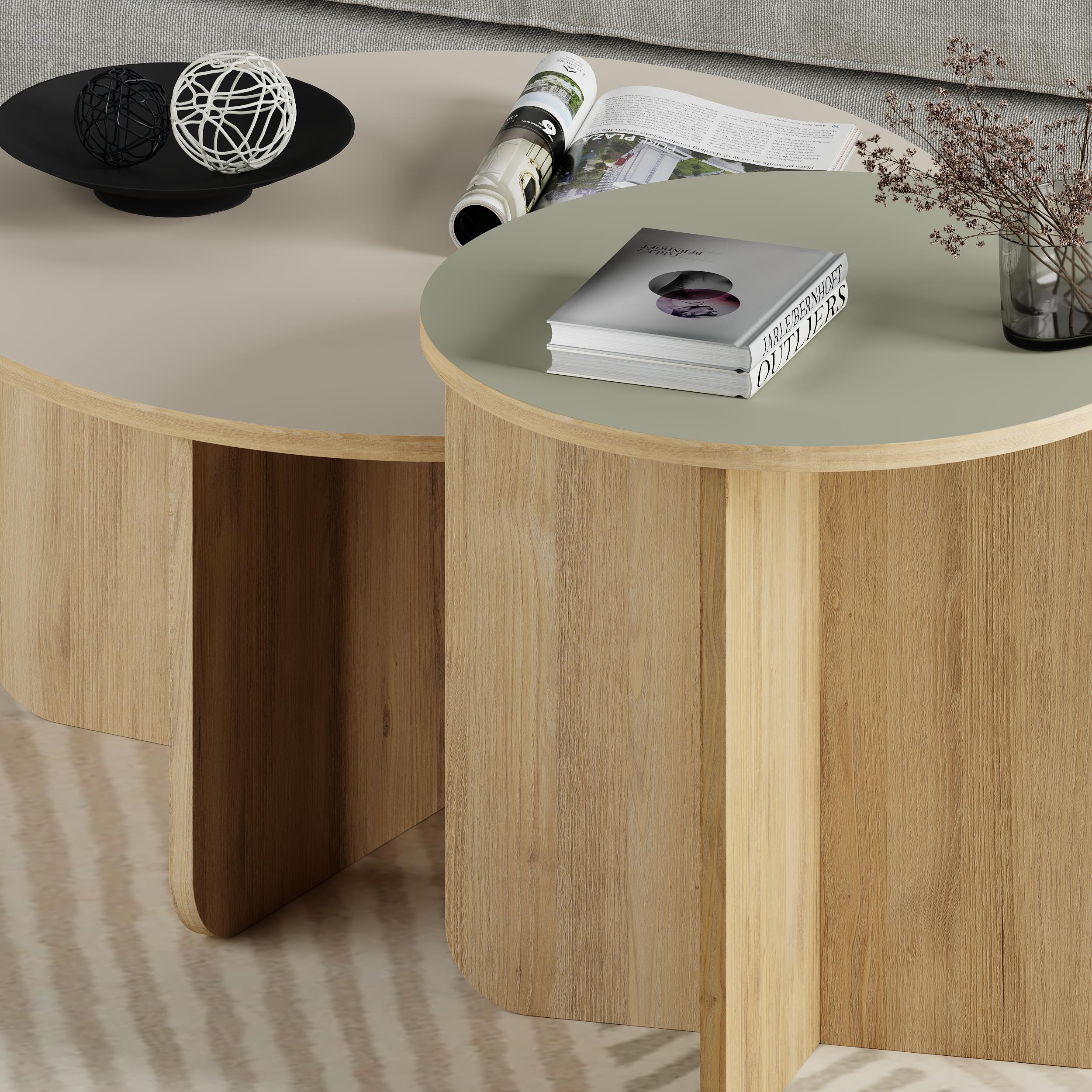 Hillary 2-Piece Coffee Table Set - close-up detail