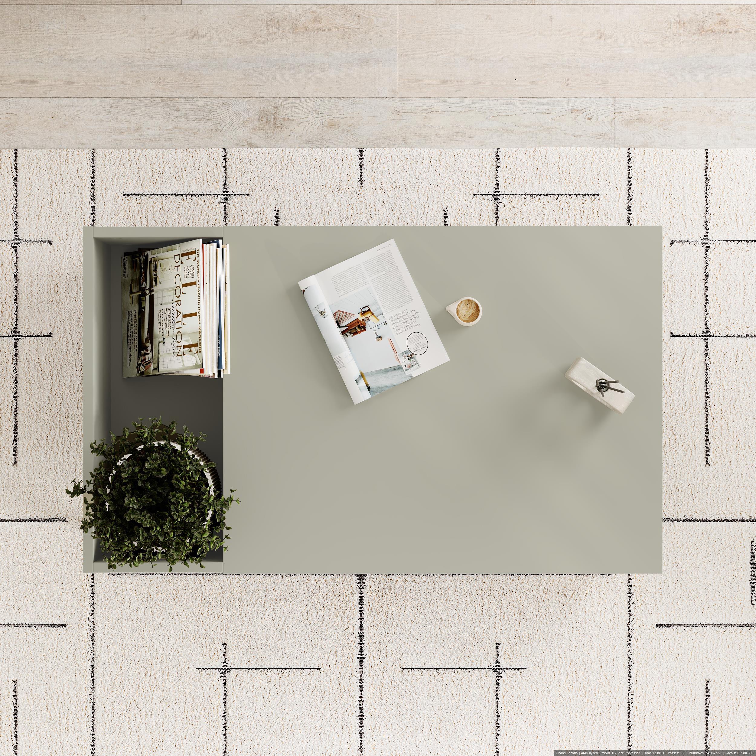 Vena Modern Coffee Table Ash Green additional view