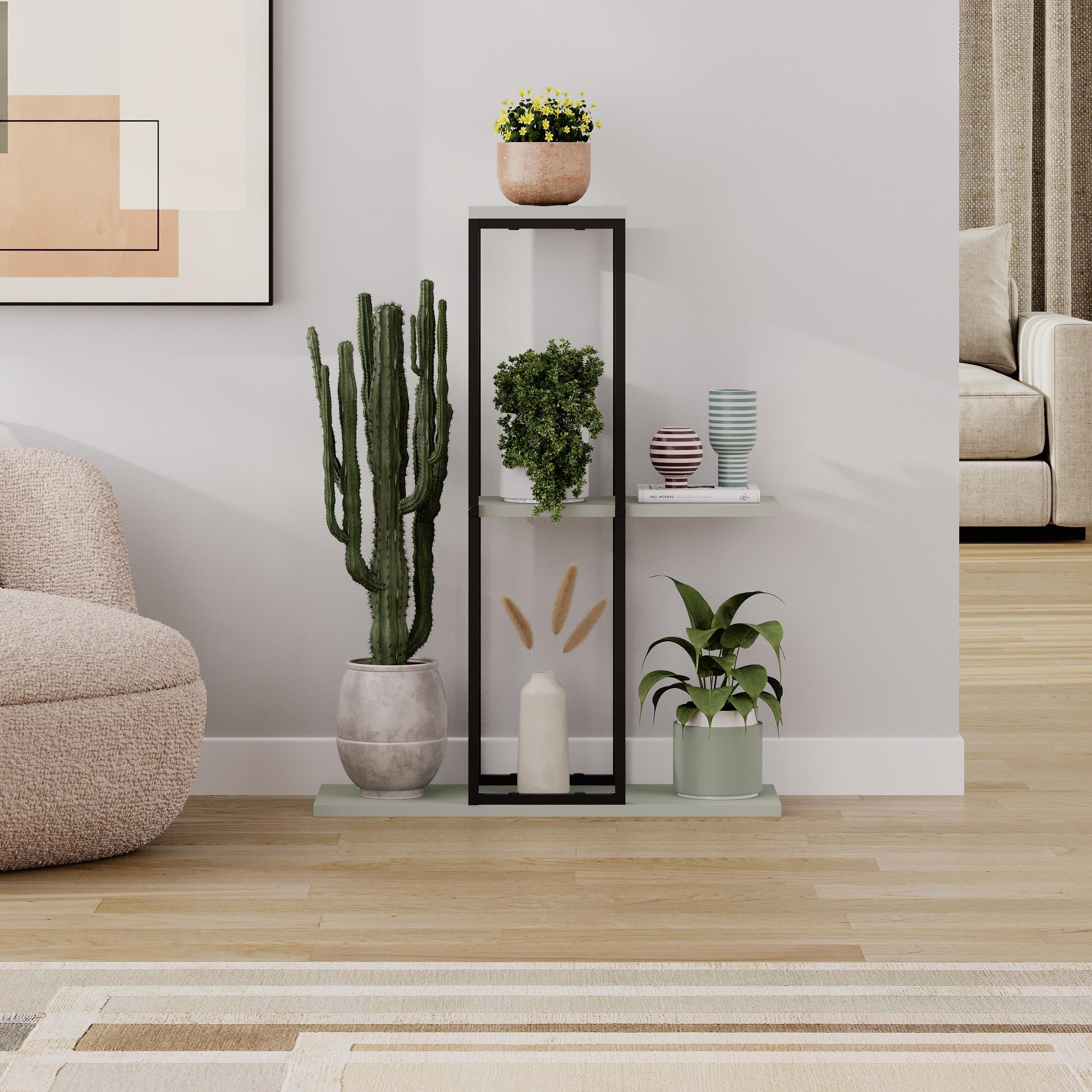 Vetra Modern Plantstand Shelves - Corner Plant Stand