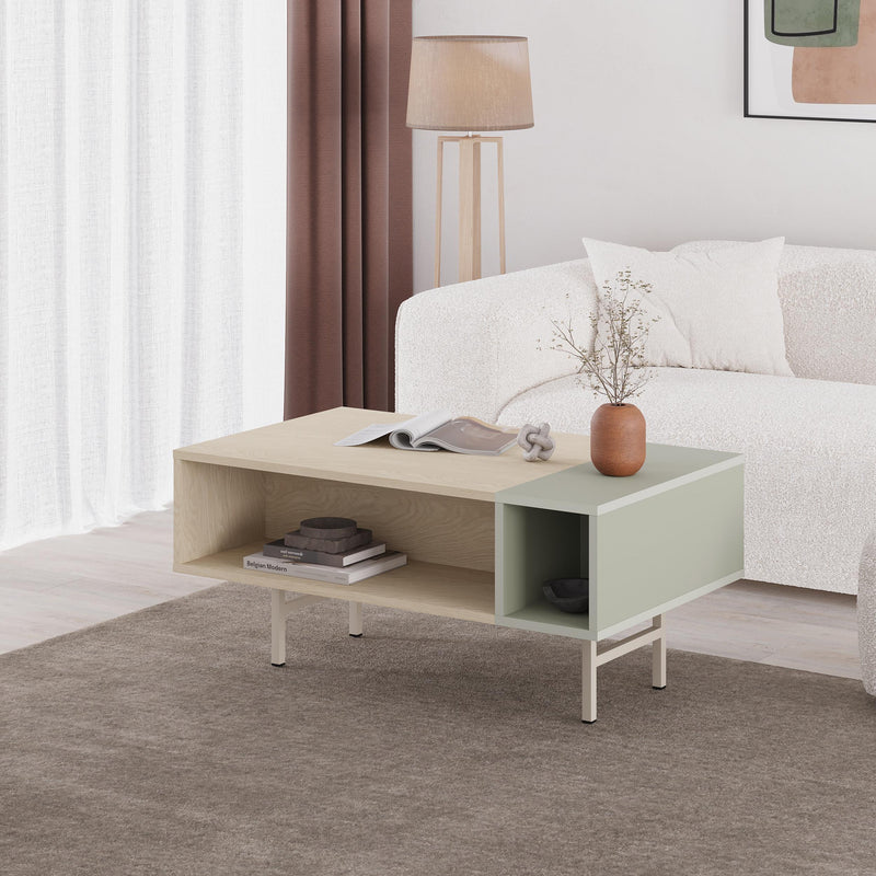 Mona Modern Coffee Table with Open Storage - Additional Image 5