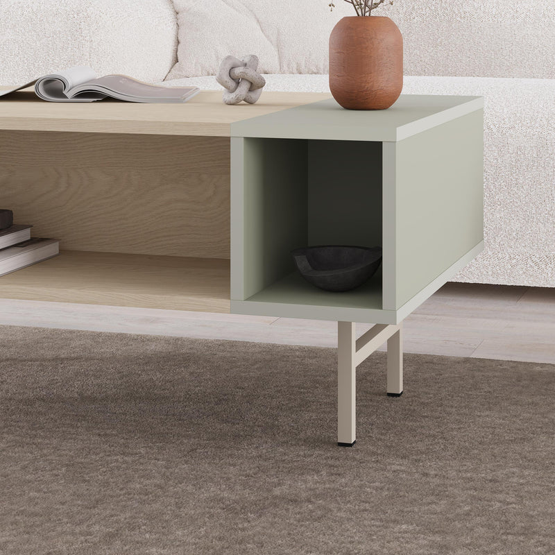 Mona Modern Coffee Table with Open Storage - Additional Image 4