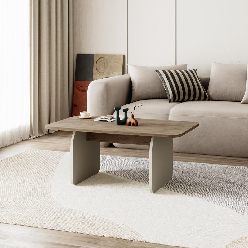 Pietra Modern Radius Coffee Table - 60x100 cm