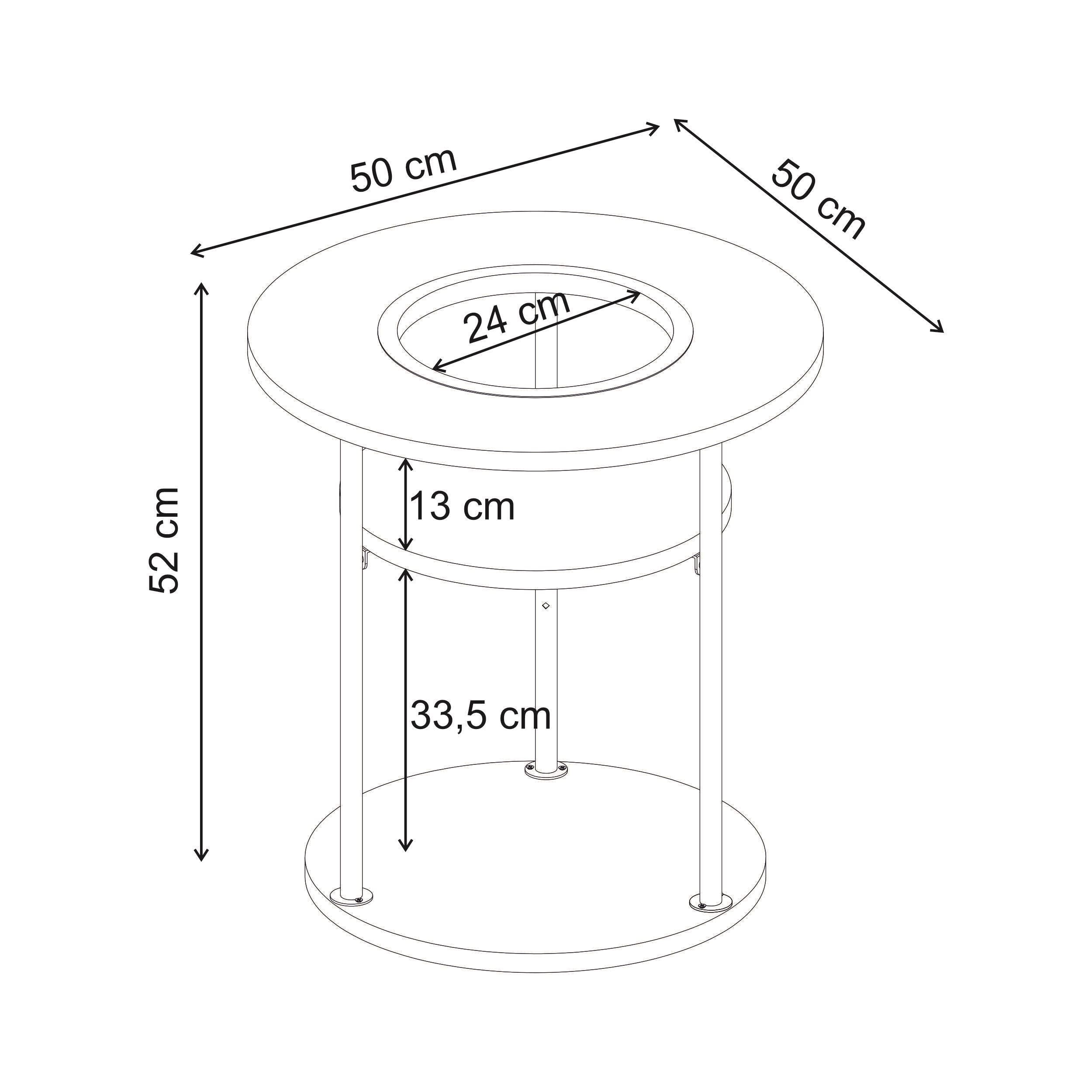 Round Side Table with Shelf | Grova - Additional Image 9
