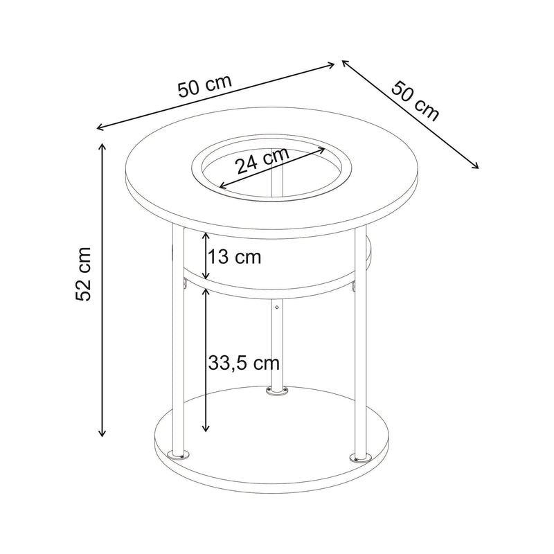 Round Side Table with Shelf | Grova - Additional Image 9