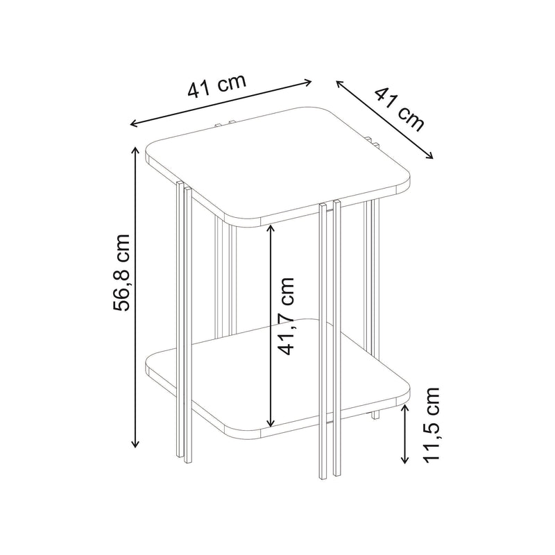 Notus 2-Tier Side Table with Shelf - Additional Image 7