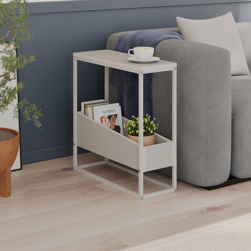 Slim Side Table – Oak & Black | Lido