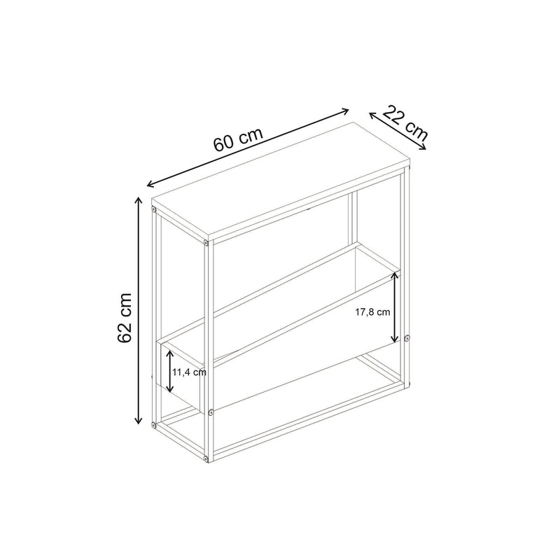 Slim Side Table – Oak & Black | Lido - Additional Image 9