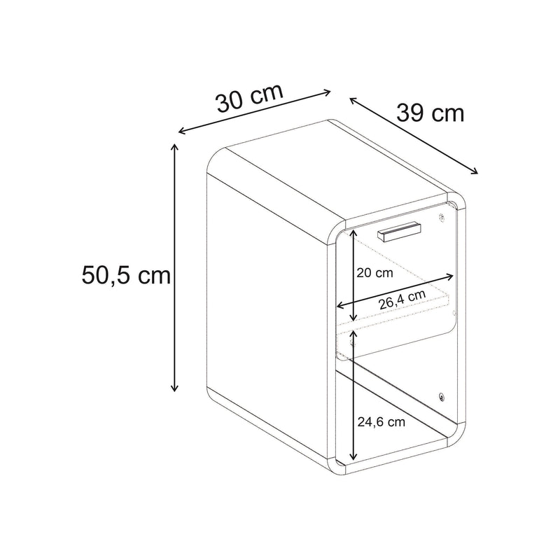 Side Table with Storage | Rovel - Additional Image 3