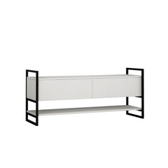 Metola Modern TV Stand Multimedia Stand TV Unit With Storage Cabinet 130cm – White