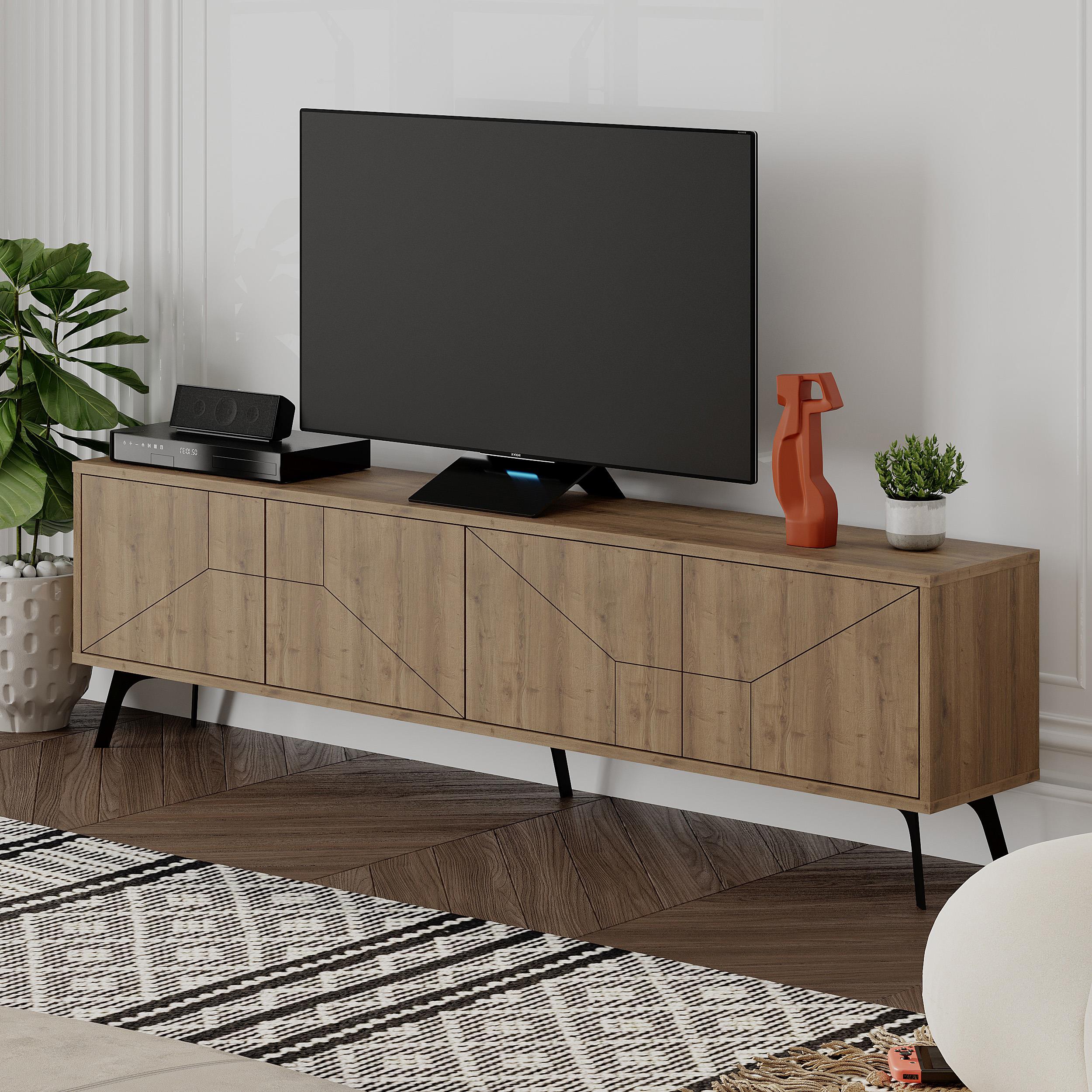 Dune TV Stand 180cm – styled in living room – Decortie