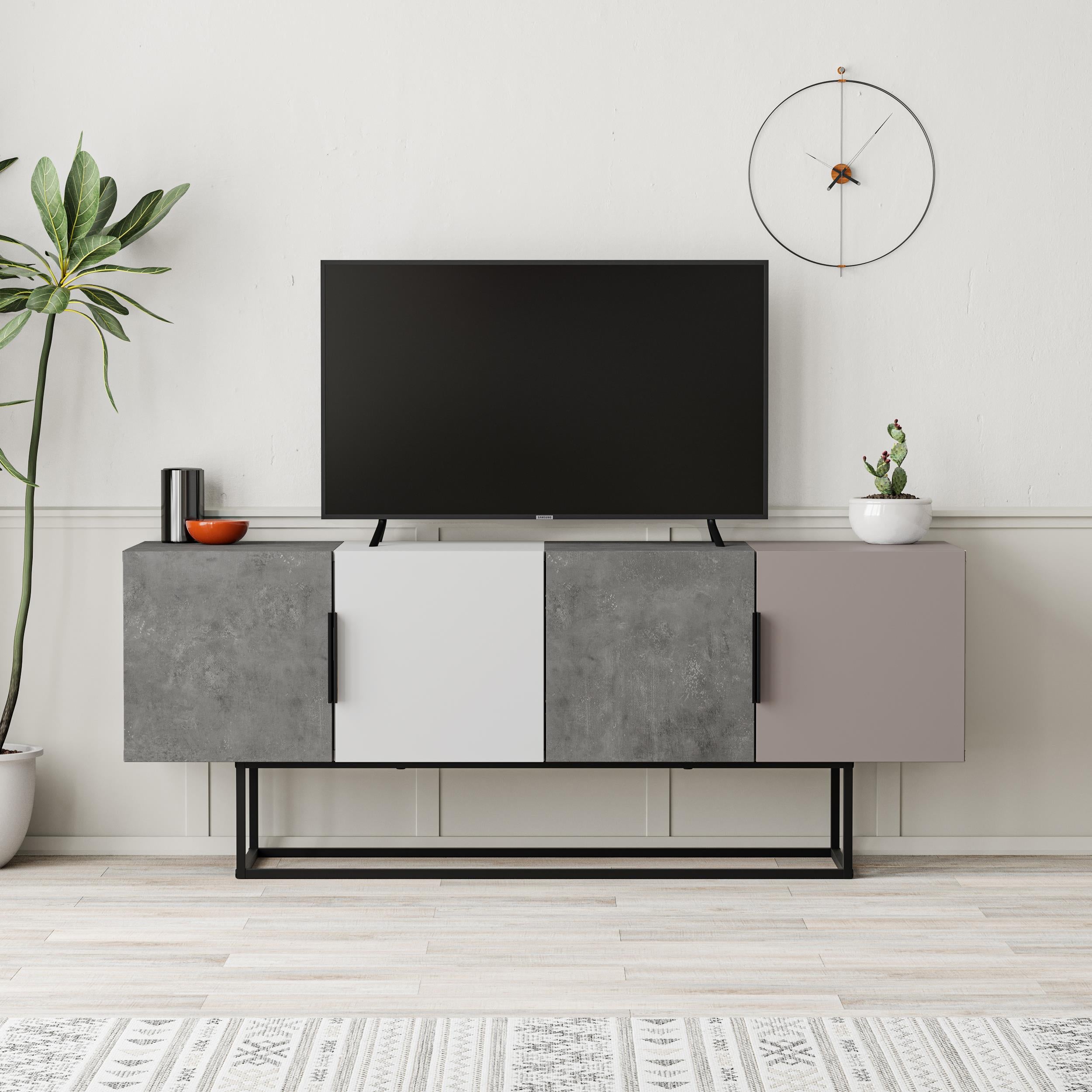 (metal Black) Retro Grey,White,Retro Grey,Light Mocha