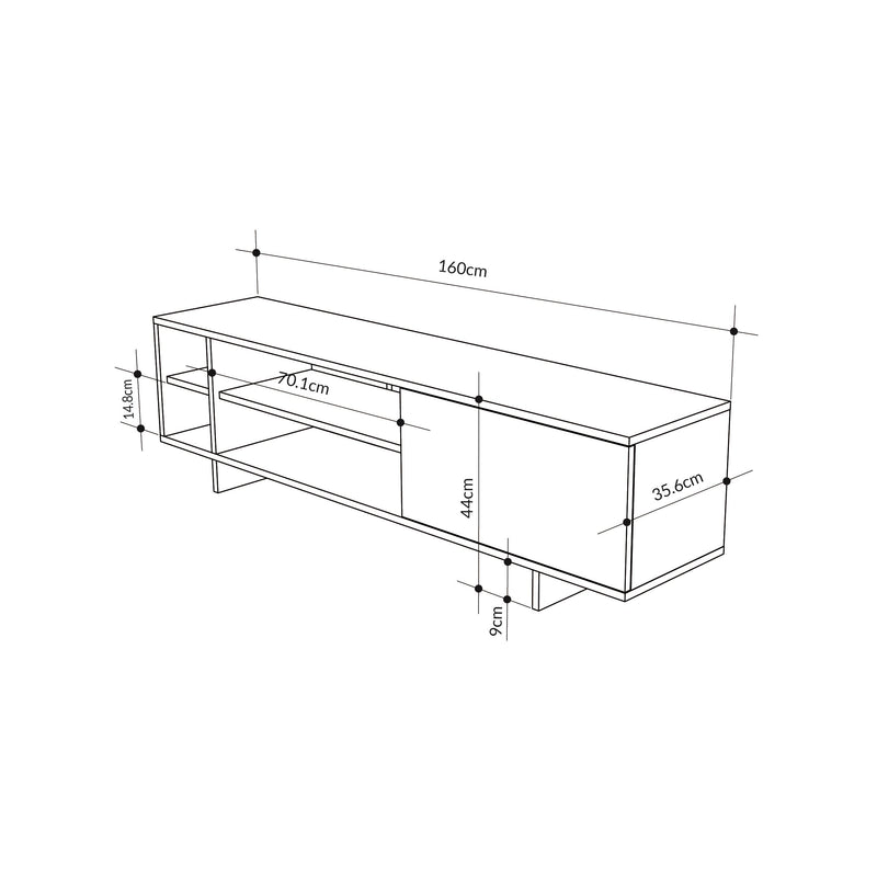 Stockton TV Stand with Storage and Shelves - Additional Image 10