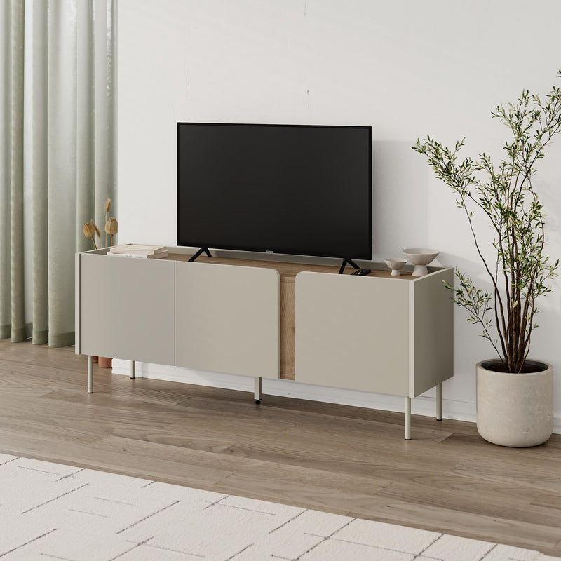 Norm TV Unit 3 Doors - styled in a living room setting