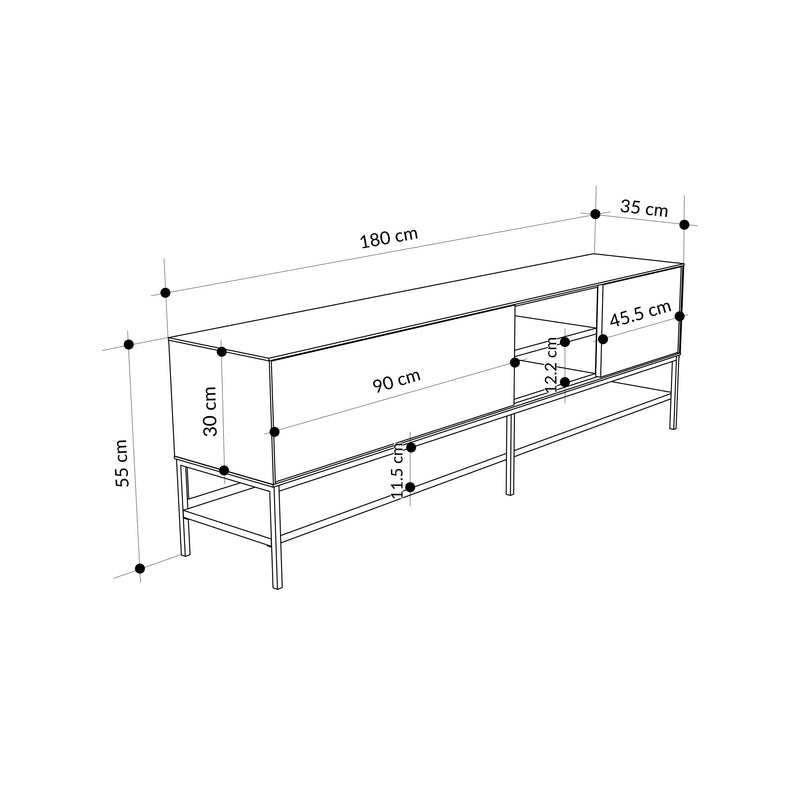 Amira TV Unit – Modern TV Stand with Storage – Multiple Colours - Additional Image 11