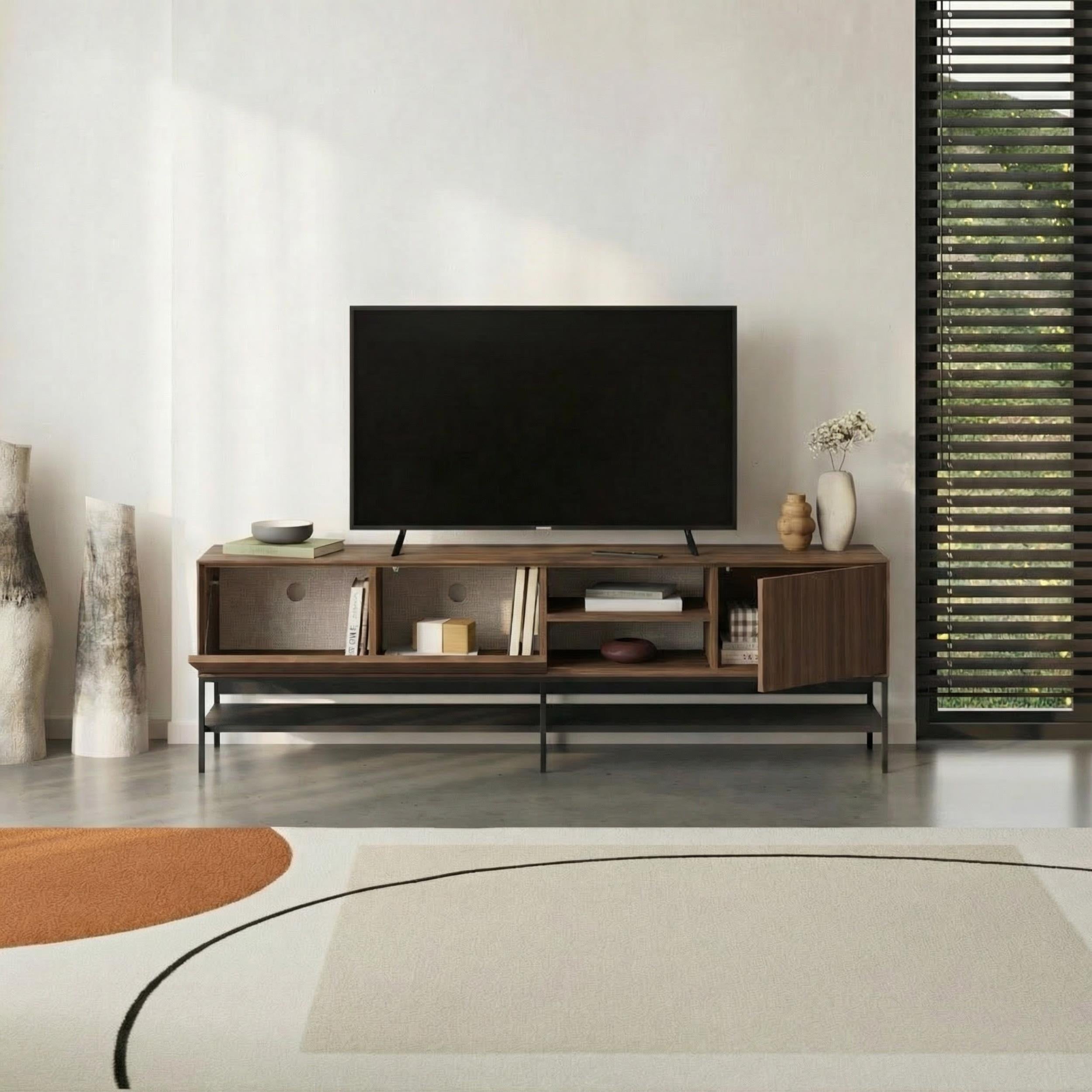 (metal Black) Milano,Black Wood