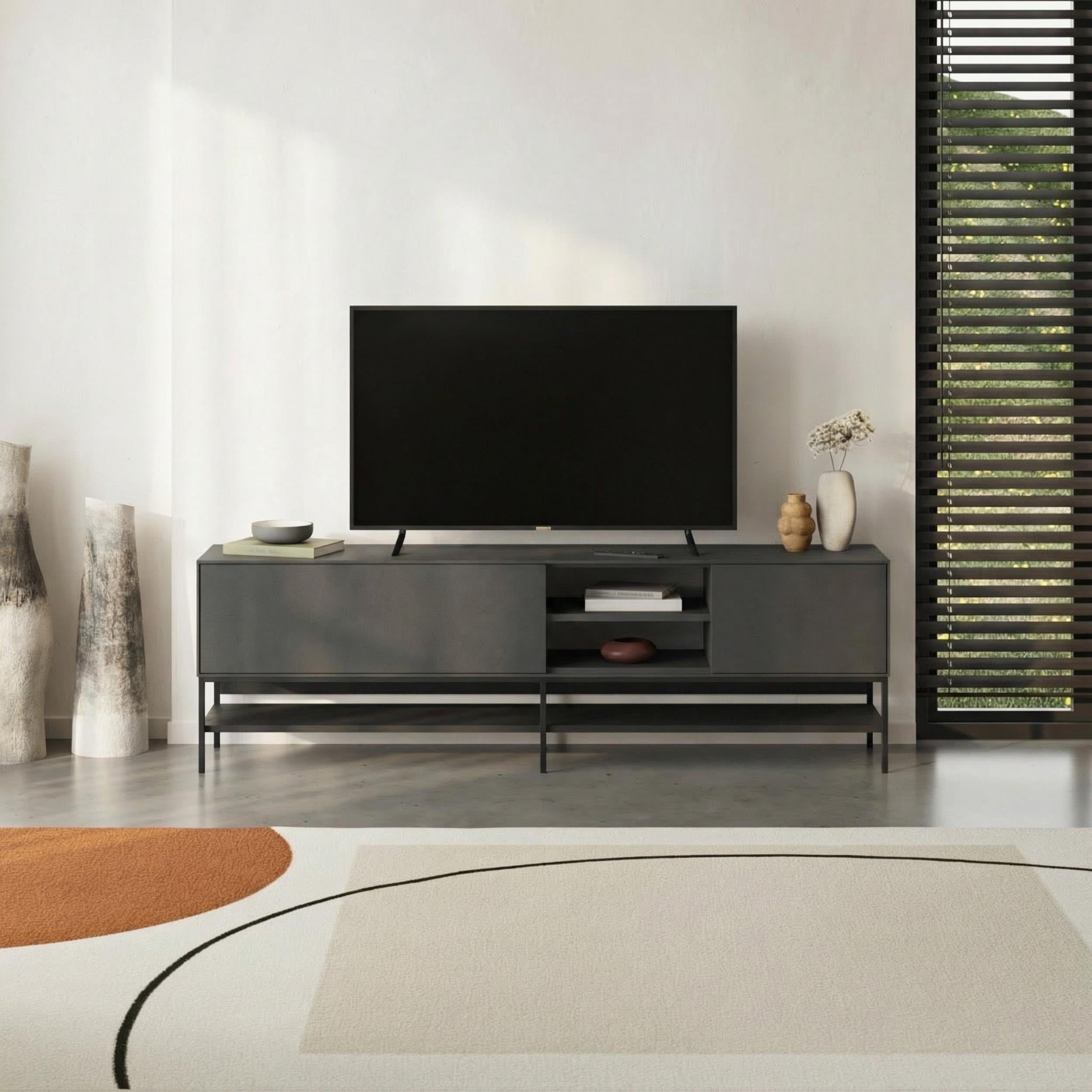 (metal Black) Anthracite,Black Wood