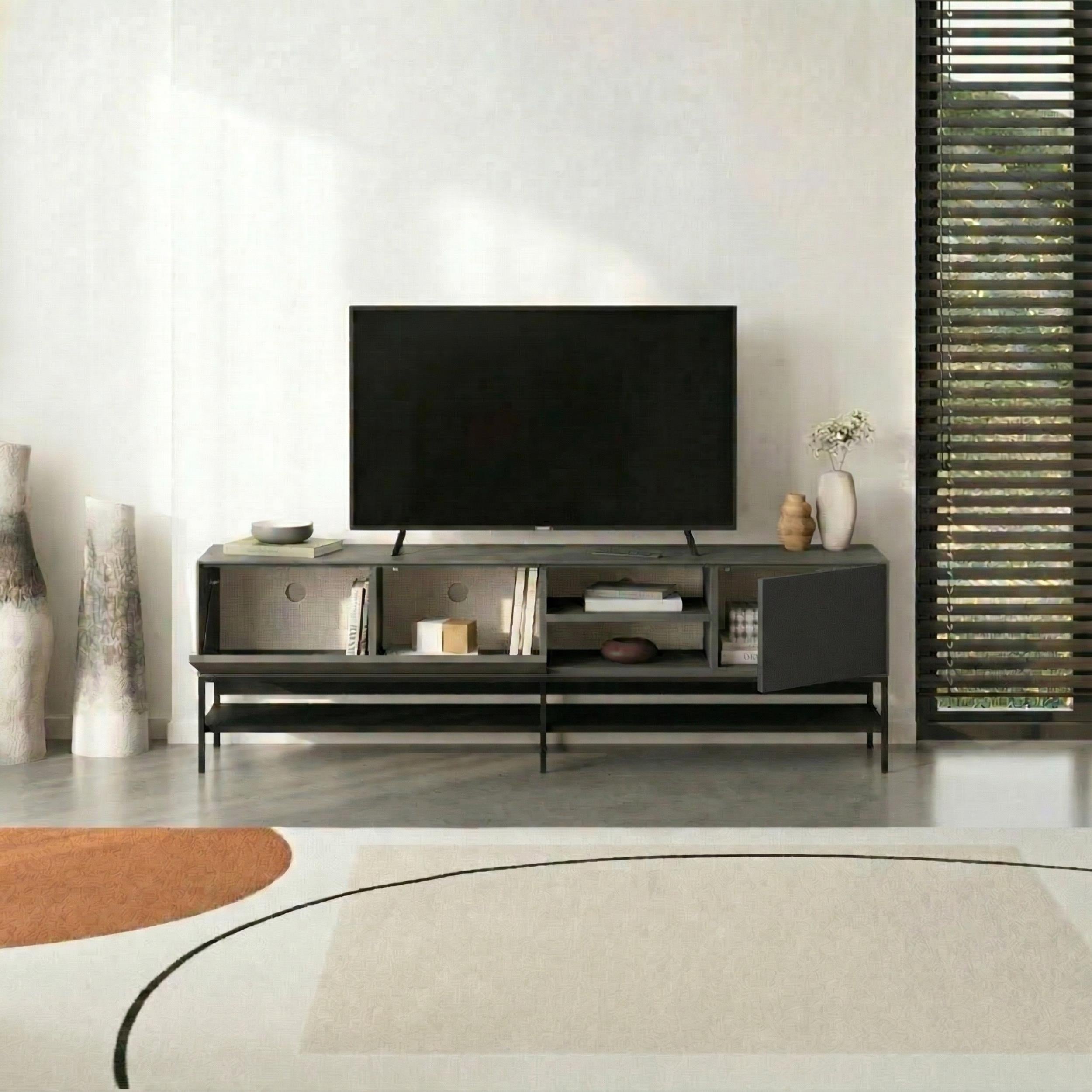 (metal Black) Anthracite,Black Wood
