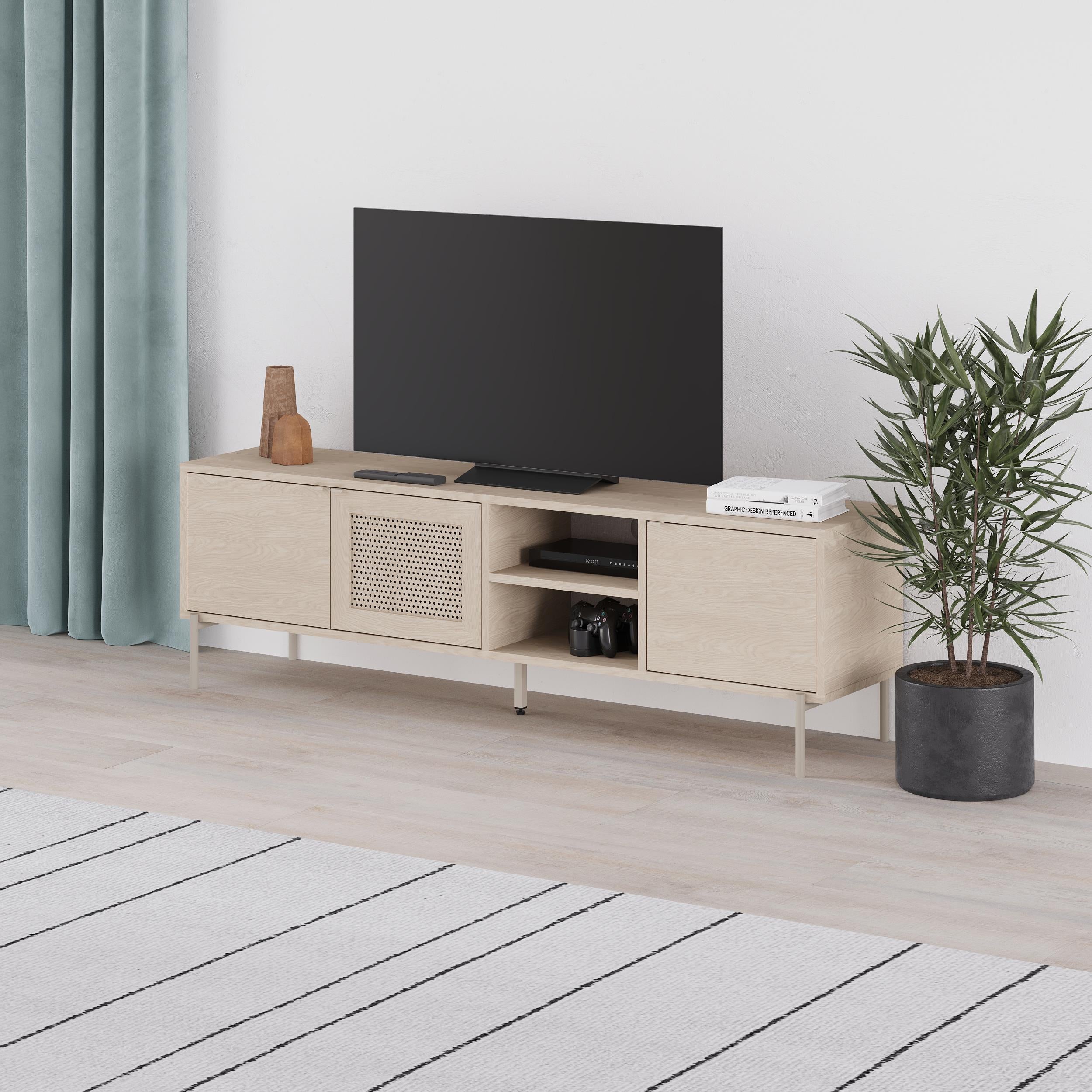 Inca Modern TV Stand - TV Stand with Laser-Cut Door