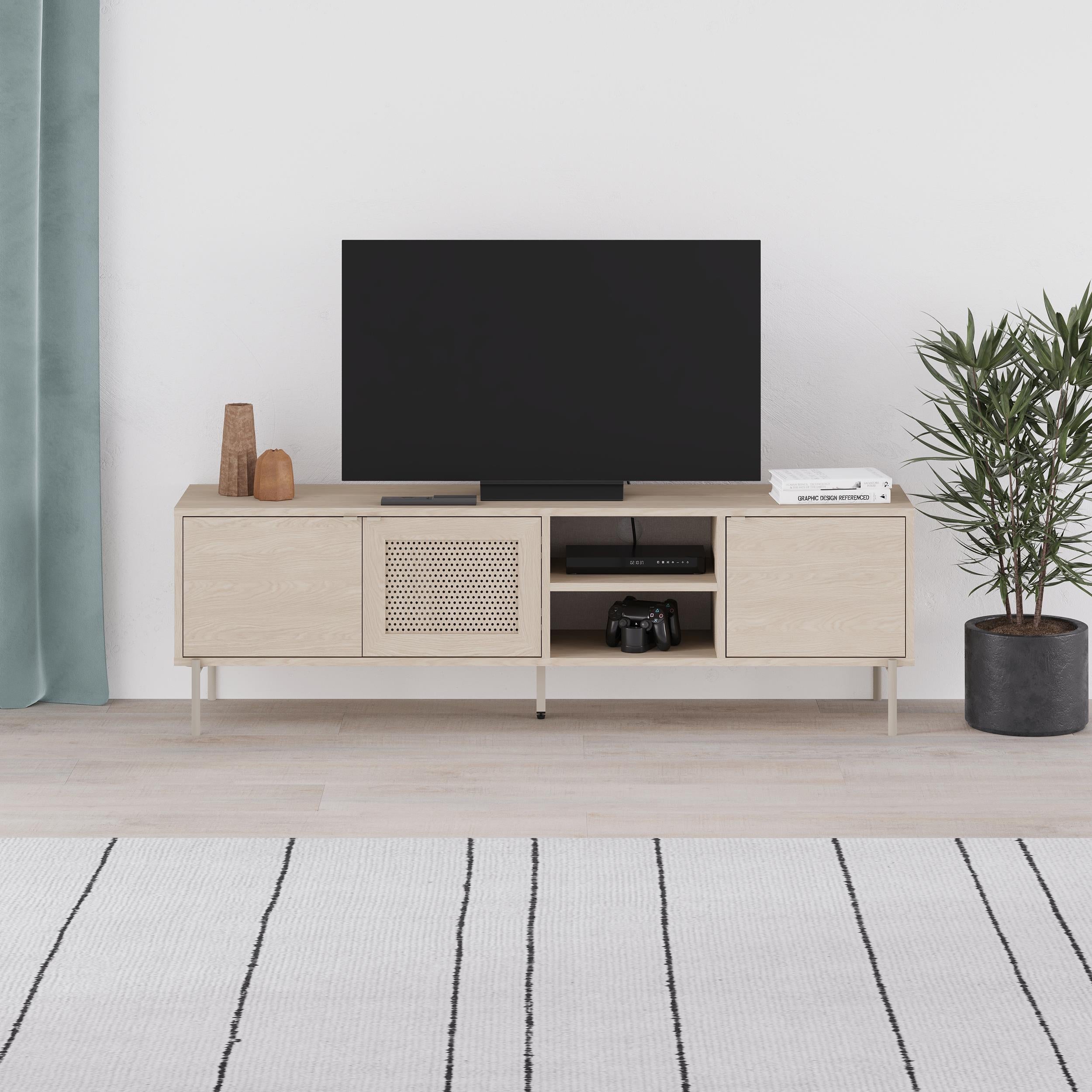 Inca Modern TV Stand - styled in a living room setting