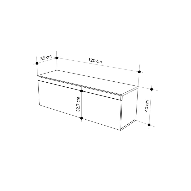 Sunset Modern TV Low Board with Storage - Additional Image 7