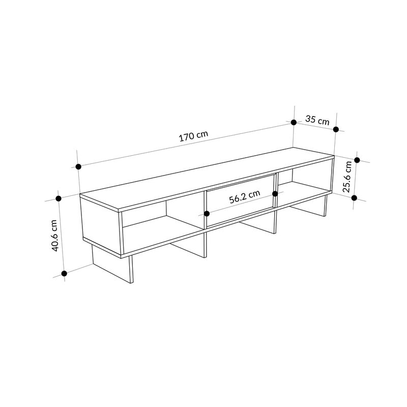Yuki Modern TV Unit with Storage 170cm - Additional Image 4