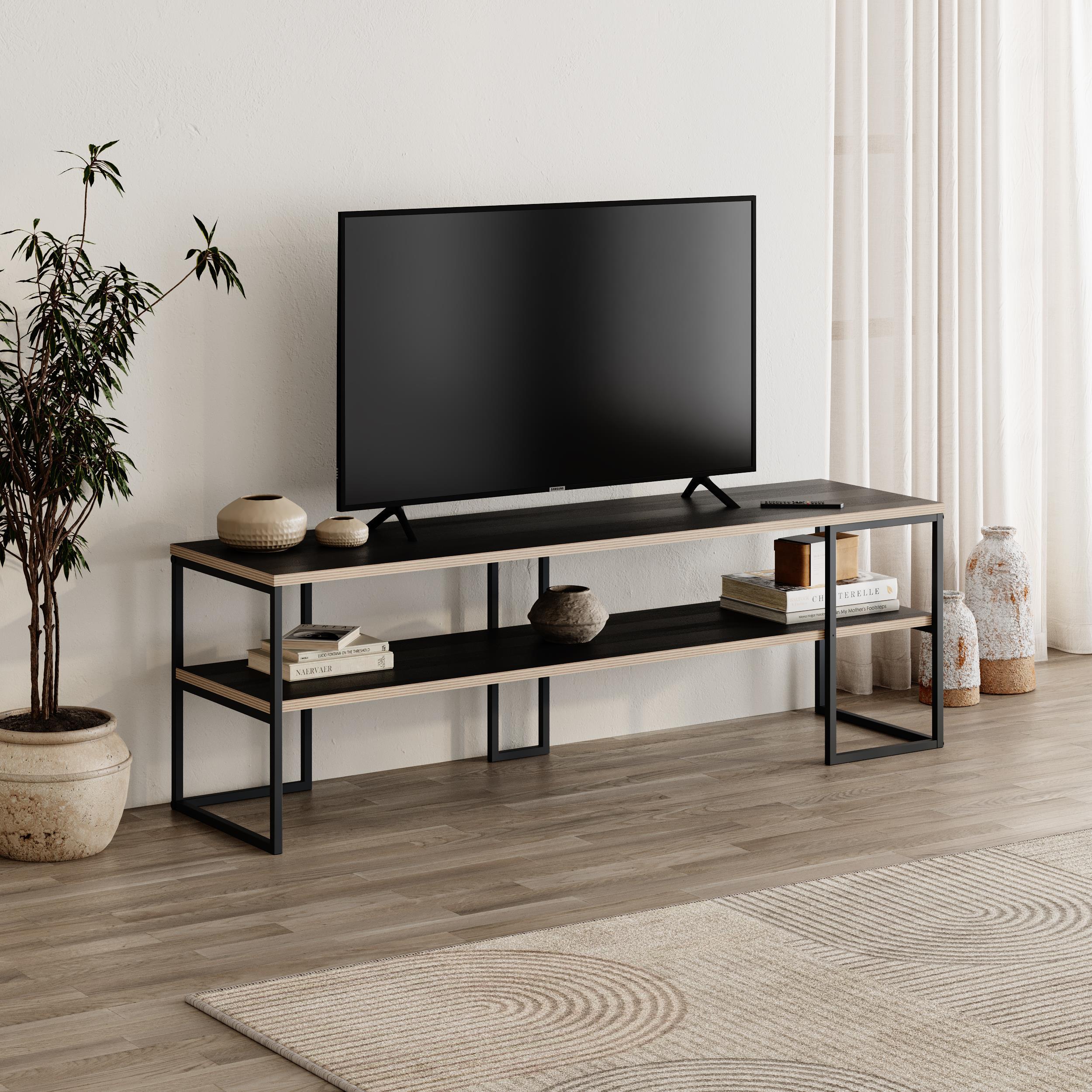 Black Friday TV Unit 140cm - open shelf TV stand