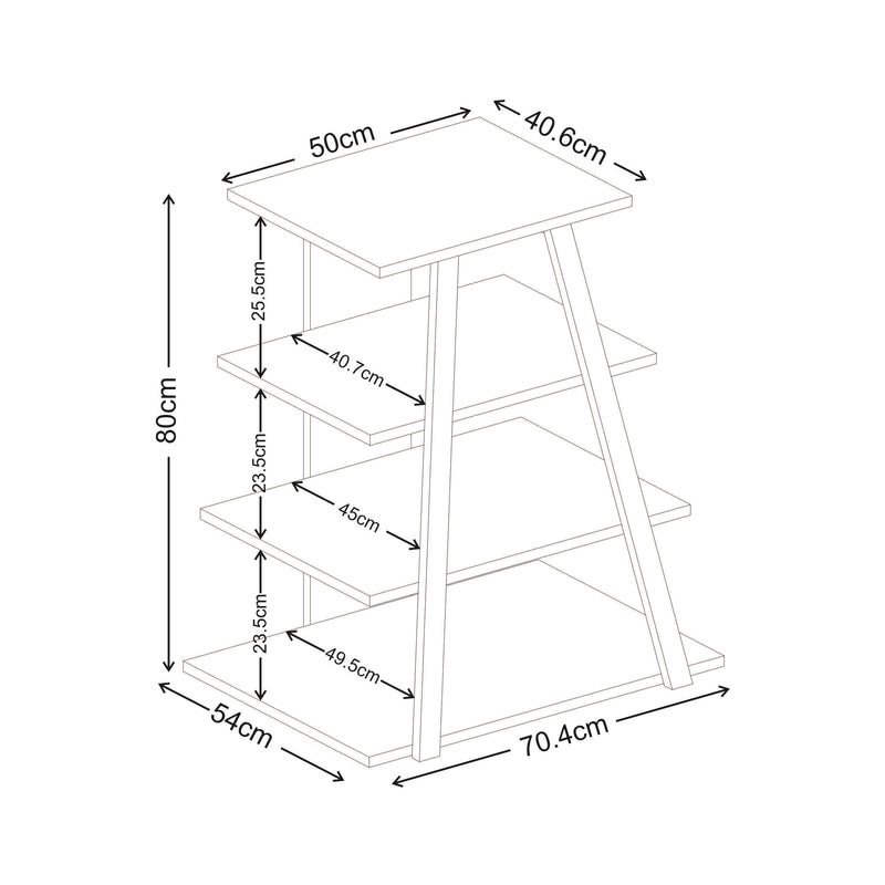 Lyno Angled Mini TV Entertainment Unit with Open Shelves - Additional Image 5