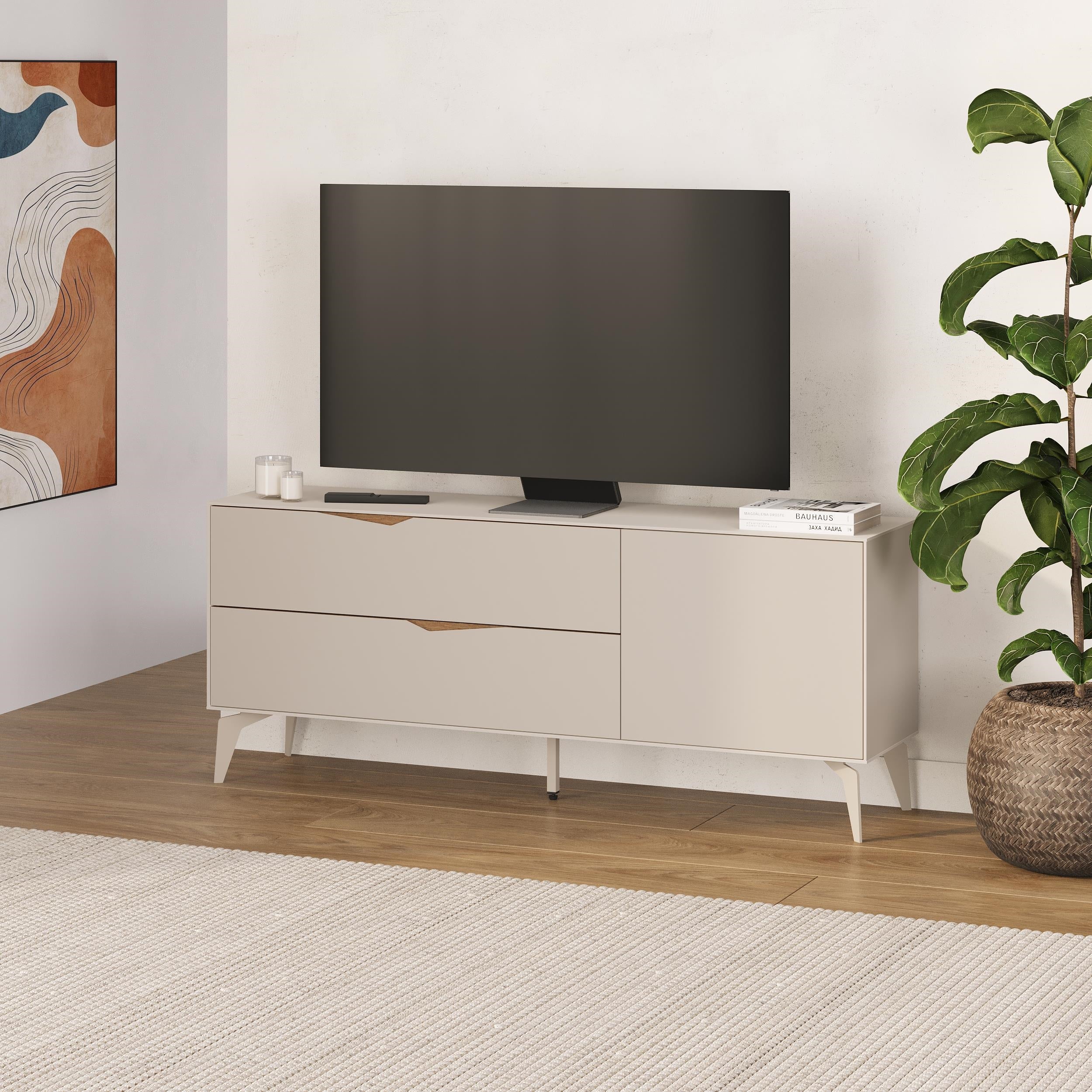 Jaden TV Unit - styled in a living room setting
