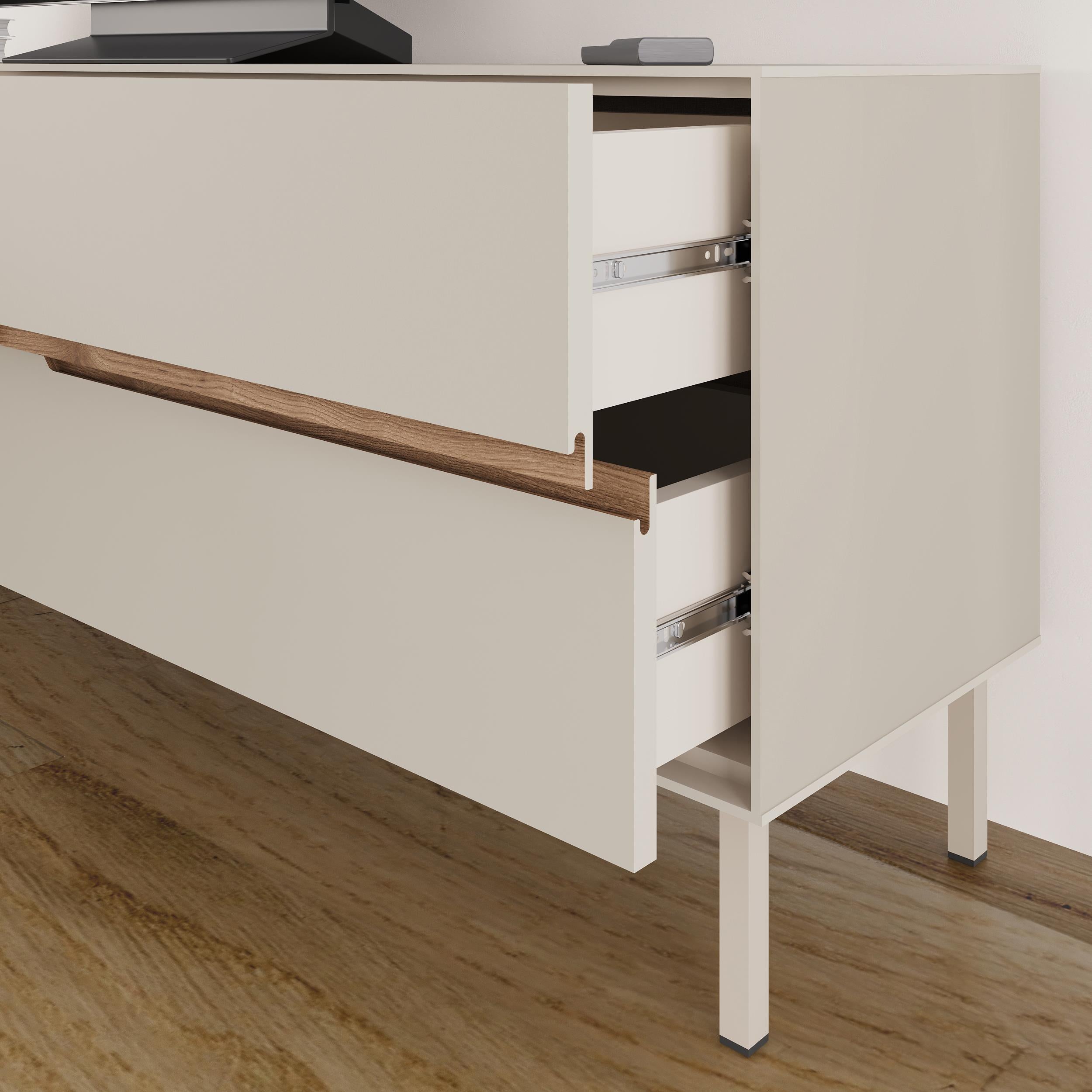 Arch Modern TV Unit - open drawer detail