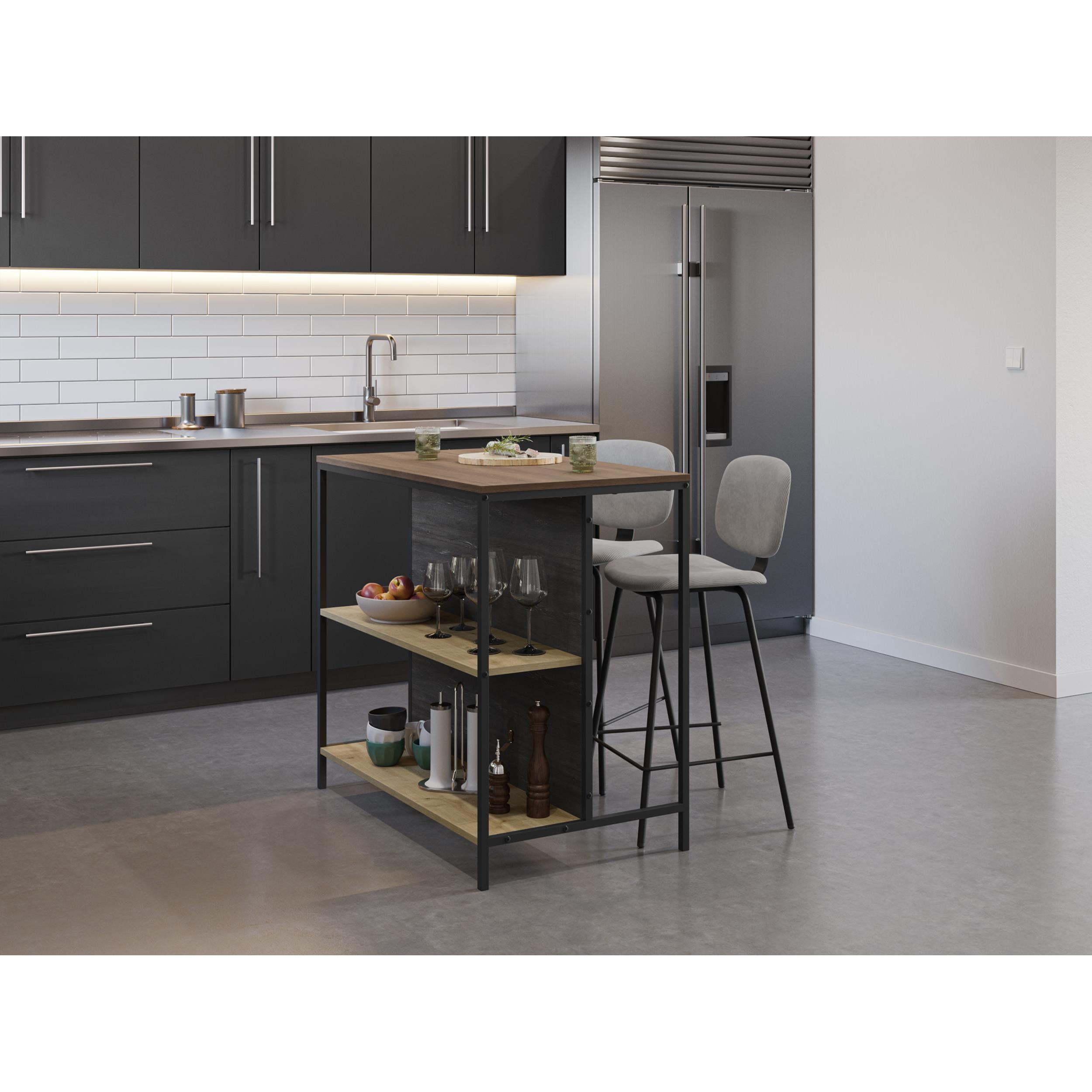 Detroit Bar Table – 100cm with Shelves