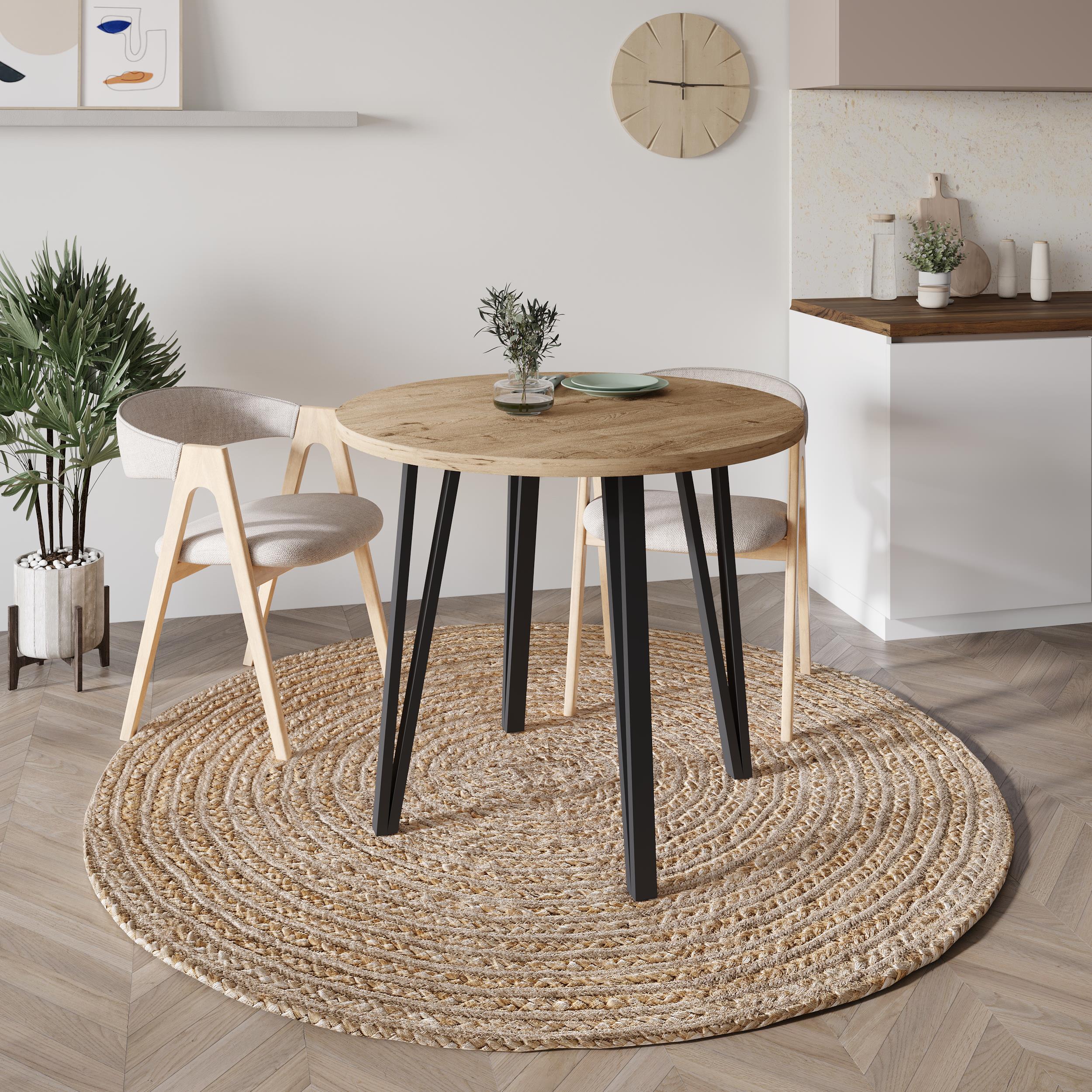 Xana Modern Round Dining Table – 4 Seater